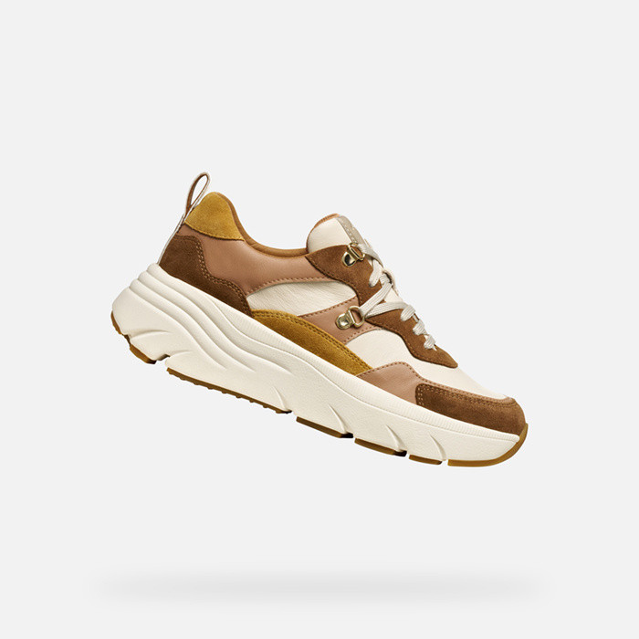 Platform trainers DIAMANTA WOMAN Mud/Beige | GEOX
