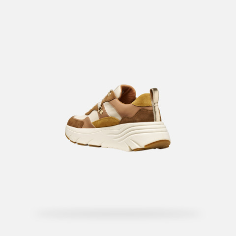 Platform trainers DIAMANTA WOMAN Mud/Beige - image number 3 | GEOX