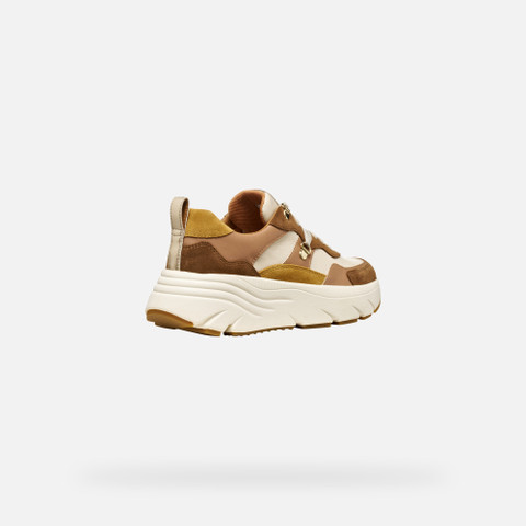 Platform trainers DIAMANTA WOMAN Mud/Beige - image number 4 | GEOX