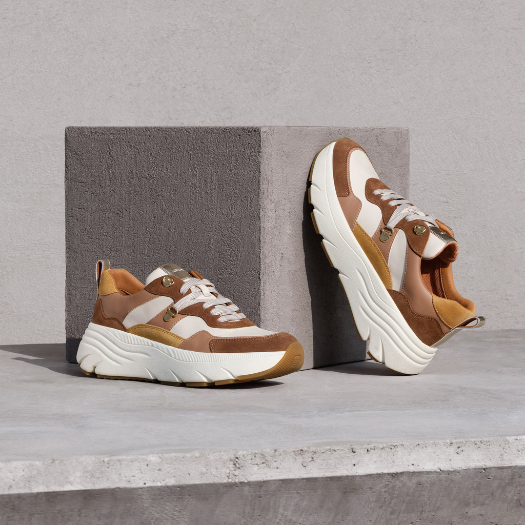 Platform trainers DIAMANTA WOMAN Mud/Beige - image number 7 | GEOX
