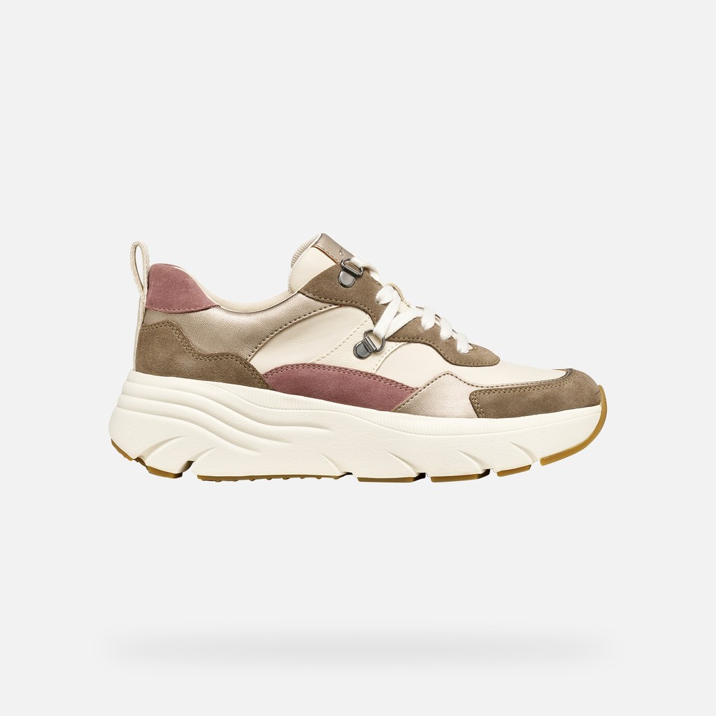 Platform sneakers DIAMANTA WOMAN Dove Grey/Sand - image number 1 | GEOX