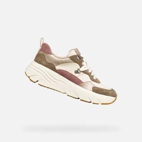 Platform sneakers DIAMANTA WOMAN Dove Grey/Sand | GEOX