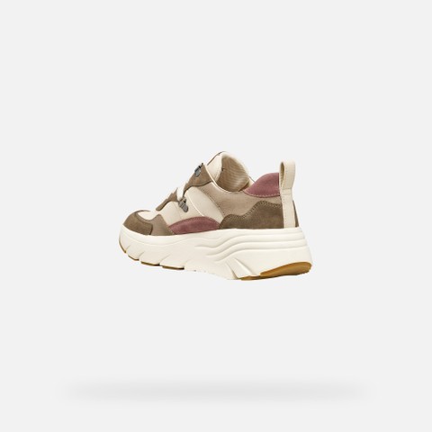 Platform sneakers DIAMANTA WOMAN Dove Grey/Sand - image number 3 | GEOX