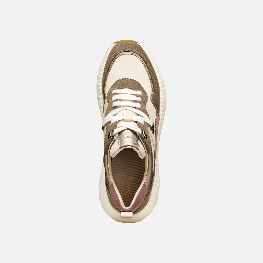 Platform sneakers DIAMANTA WOMAN Dove Grey/Sand - image number 5 | GEOX