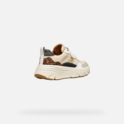 Platform trainers DIAMANTA WOMAN Papyrus/Cognac - image number 4 | GEOX