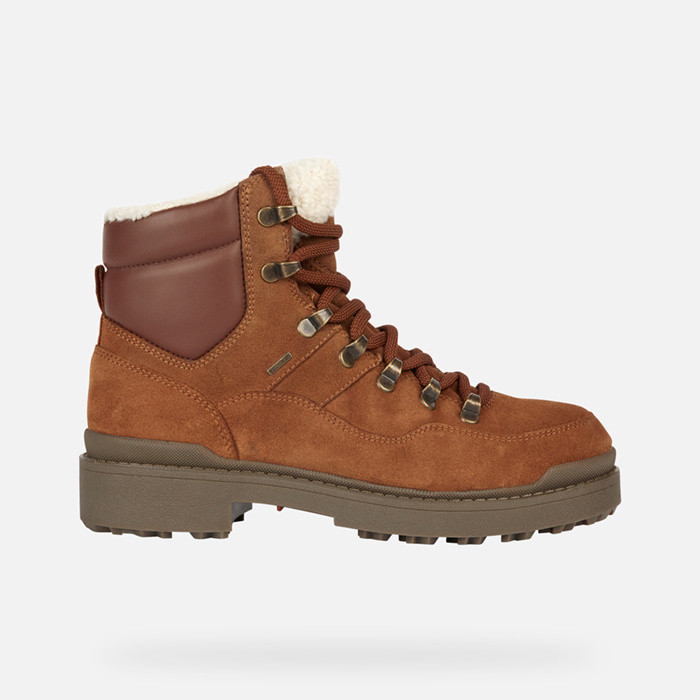 Waterproof boots NEVEGAL ABX WOMAN Light Brown/Brown | GEOX