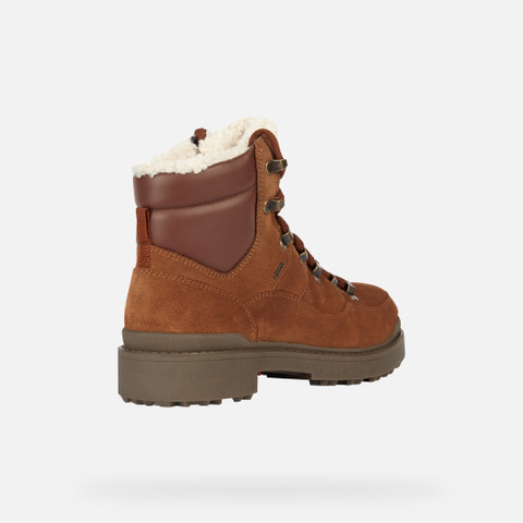 waterproof boots NEVEGAL ABX WOMAN Light Brown/Brown - image number 4 | GEOX