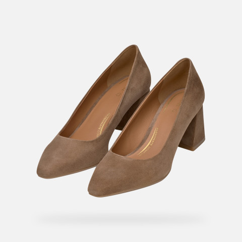 Medium heel pumps GISELDA WOMAN Mud - image number 8 | GEOX