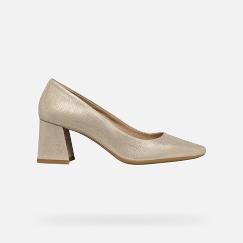 Medium heel pumps GISELDA WOMAN Light Gold - image number 1 | GEOX