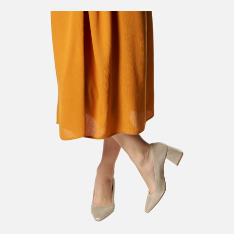Medium heel pumps GISELDA WOMAN Light Gold - image number 2 | GEOX