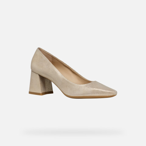Medium heel pumps GISELDA WOMAN Light Gold - image number 3 | GEOX
