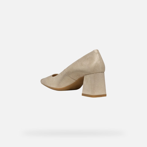 Medium heel pumps GISELDA WOMAN Light Gold - image number 4 | GEOX