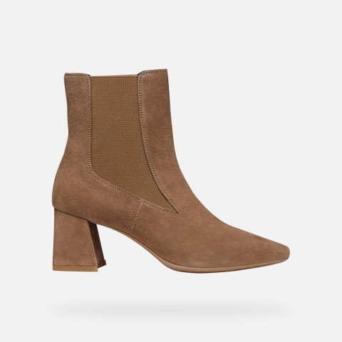 medium heel ankle boots GISELDA WOMAN Mud - image number 1 | GEOX