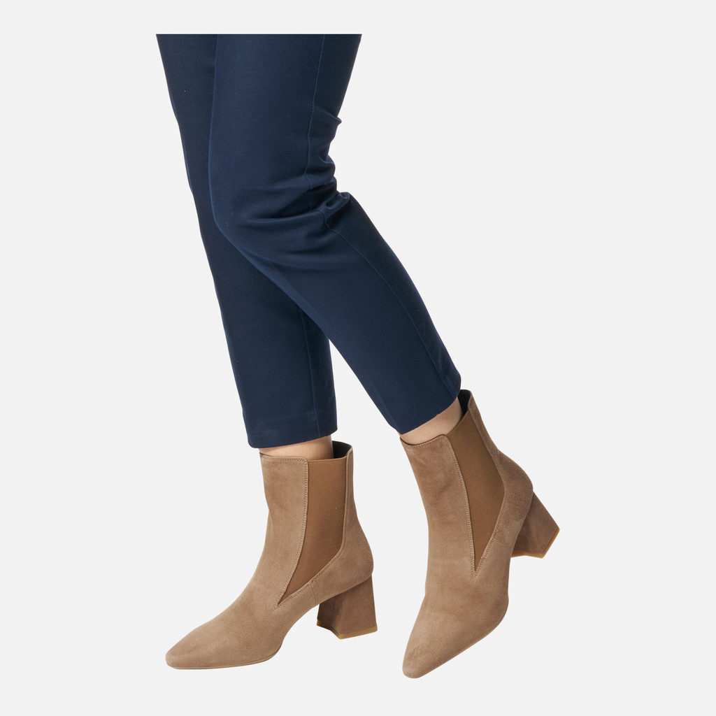 medium heel ankle boots GISELDA WOMAN Mud - image number 2 | GEOX