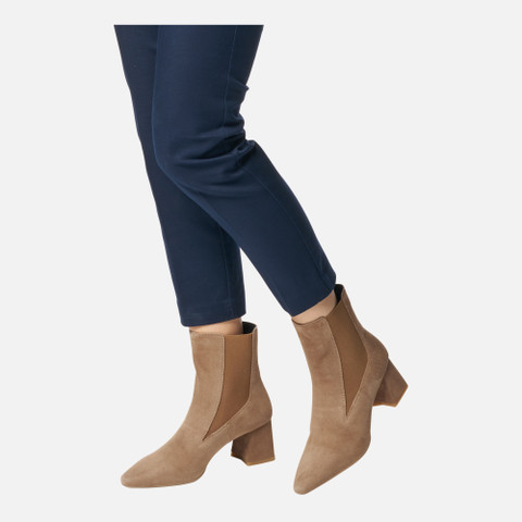medium heel ankle boots GISELDA WOMAN Mud - image number 2 | GEOX