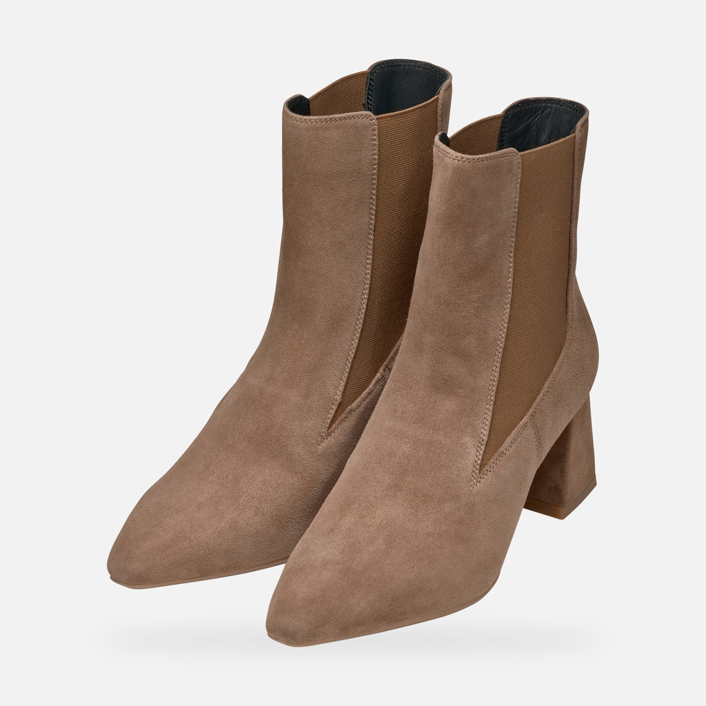 medium heel ankle boots GISELDA WOMAN Mud - image number 8 | GEOX