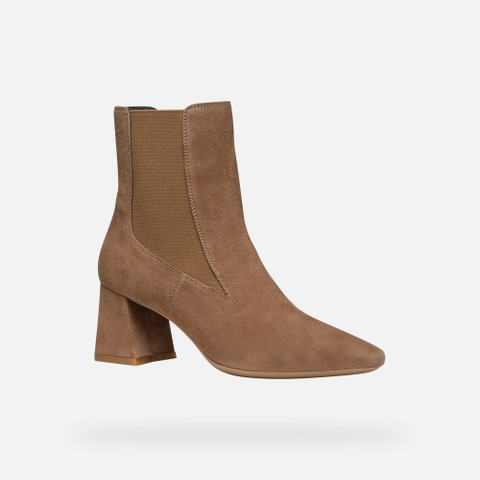 medium heel ankle boots GISELDA WOMAN Mud - image number 3 | GEOX