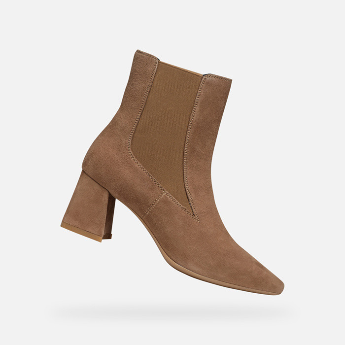 Medium heel ankle boots GISELDA WOMAN Mud | GEOX