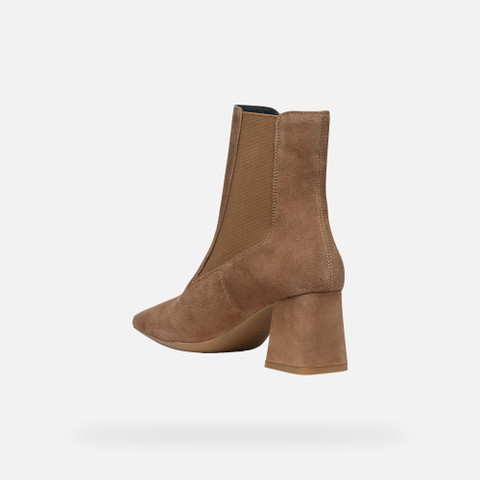 medium heel ankle boots GISELDA WOMAN Mud - image number 4 | GEOX