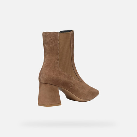 medium heel ankle boots GISELDA WOMAN Mud - image number 5 | GEOX