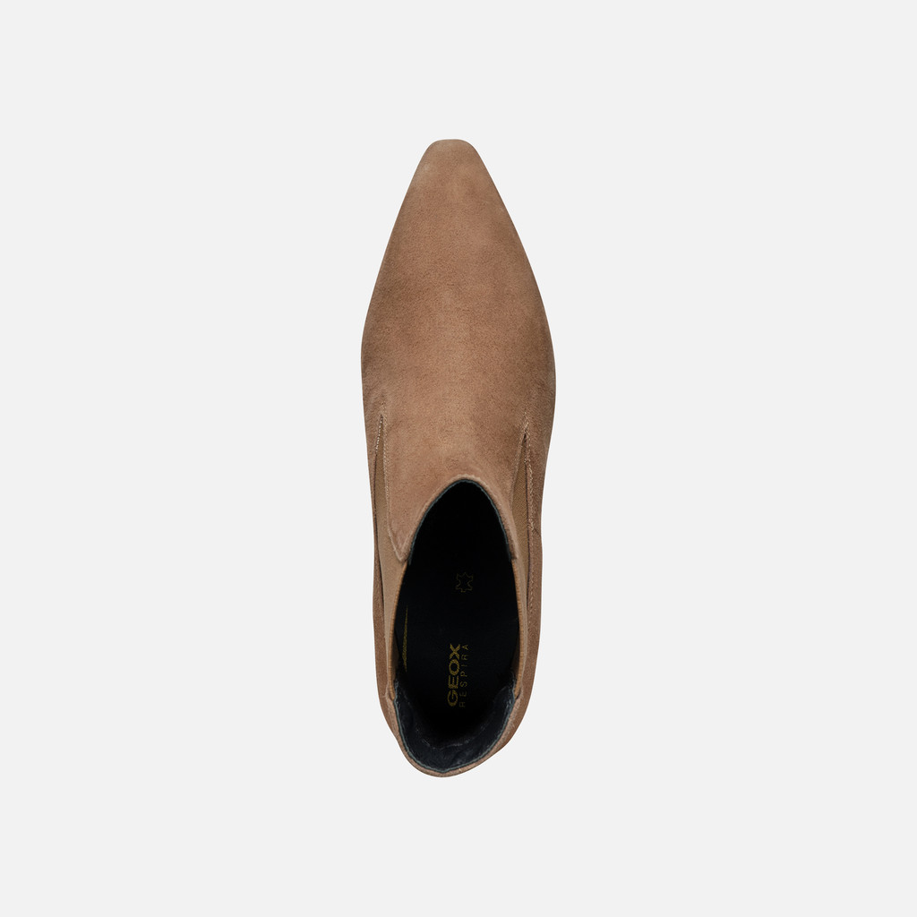 medium heel ankle boots GISELDA WOMAN Mud - image number 6 | GEOX