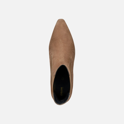 medium heel ankle boots GISELDA WOMAN Mud - image number 6 | GEOX