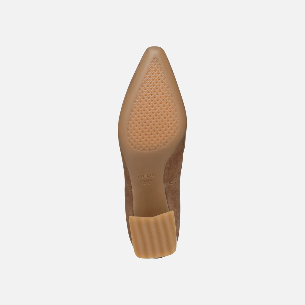 medium heel ankle boots GISELDA WOMAN Mud - image number 7 | GEOX