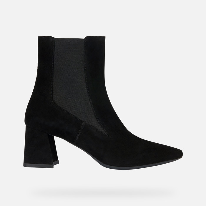 Geox® GISELDA C: Medium Heel Ankle Boots black Woman | Geox®