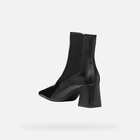 medium heel ankle boots GISELDA WOMAN Black - image number 4 | GEOX