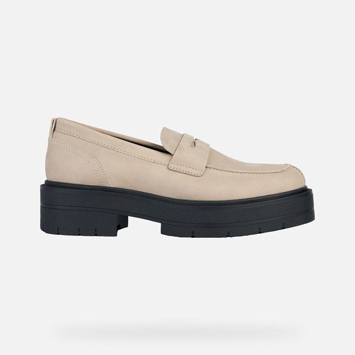 Leather loafers SPHERICA EC7 WOMAN Sand | GEOX