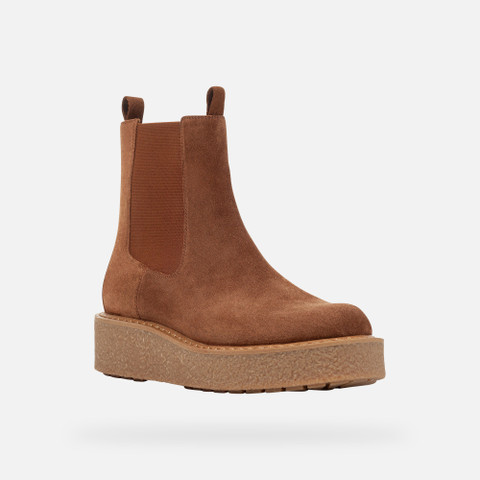 Chelsea boots ELIDEA WOMAN Dark camel - image number 2 | GEOX