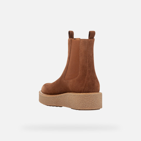Chelsea boots ELIDEA WOMAN Dark camel - image number 3 | GEOX