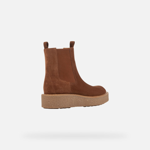 Chelsea boots ELIDEA WOMAN Dark camel - image number 4 | GEOX