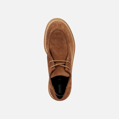 Suede shoes ELIDEA WOMAN Dark camel - image number 5 | GEOX