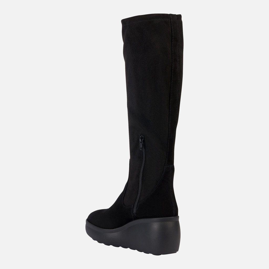 Geox® SPHERICA EC9 B: High Wedge Boots black Woman | Geox®