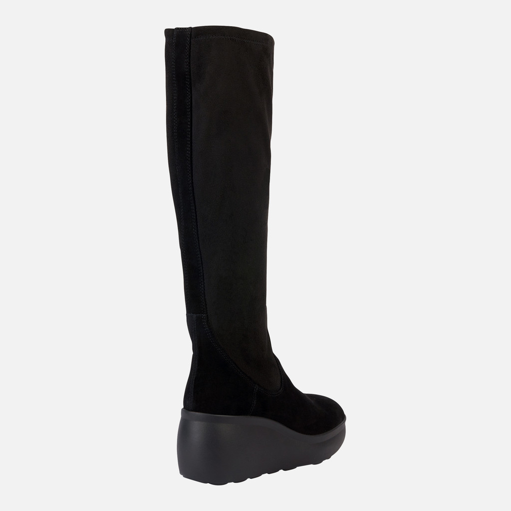 Geox® SPHERICA EC9 B: High Wedge Boots black Woman | Geox®