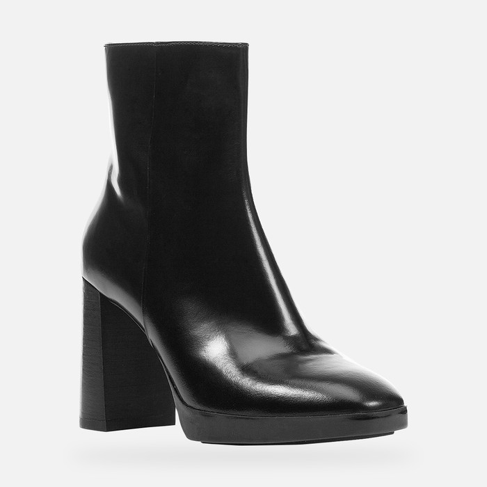 Geox® TEULADA C: High-Heel Ankle Boots black Woman | Geox®