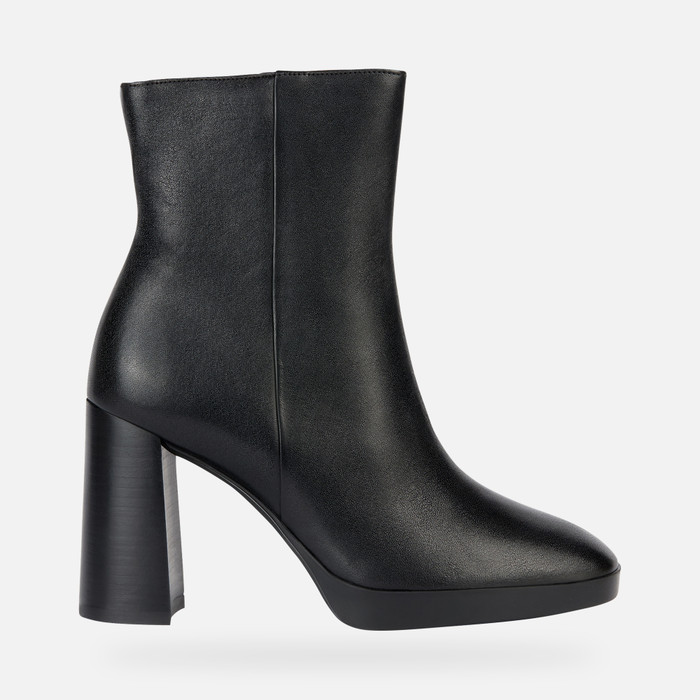 geox black ankle boots