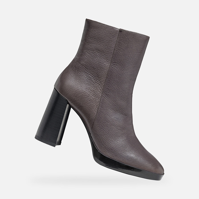 High-heel ankle boots TEULADA WOMAN Graphite | GEOX