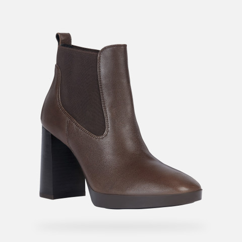 high-heel ankle boots TEULADA WOMAN Dark Brown - image number 2 | GEOX
