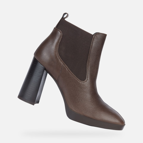 high-heel ankle boots TEULADA WOMAN Dark Brown - image number 0 | GEOX