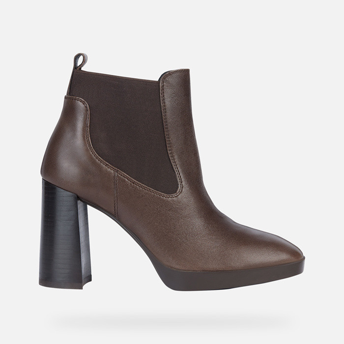 High-heel ankle boots TEULADA WOMAN Dark Brown | GEOX