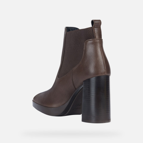 high-heel ankle boots TEULADA WOMAN Dark Brown - image number 3 | GEOX