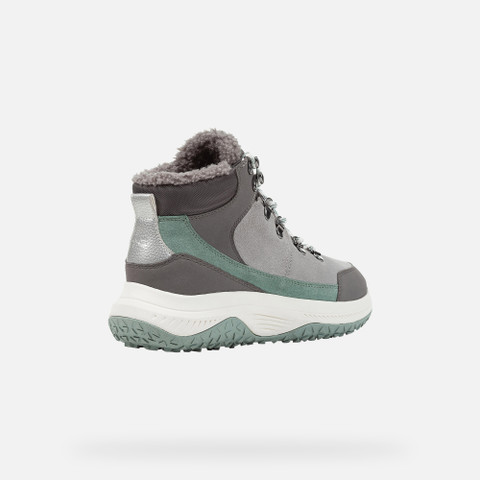 mid calf boots OLIVIERA + GRIP WOMAN Light grey/Dark stone - image number 4 | GEOX
