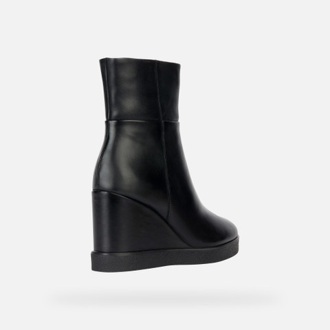 ankle boots with wedge ELIDEA WEDGE WOMAN Black - image number 4 | GEOX