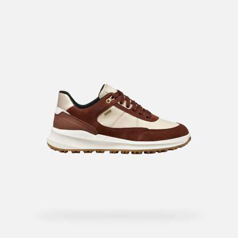 Waterproof trainers PG1X ABX WOMAN Papyrus/Brick - image number 1 | GEOX