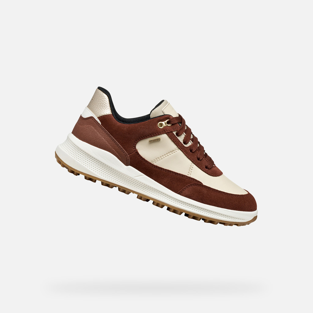 Waterproof trainers PG1X ABX WOMAN Papyrus/Brick - image number 0 | GEOX