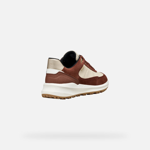 Waterproof trainers PG1X ABX WOMAN Papyrus/Brick - image number 4 | GEOX