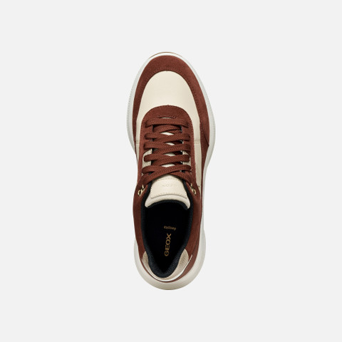Waterproof trainers PG1X ABX WOMAN Papyrus/Brick - image number 5 | GEOX