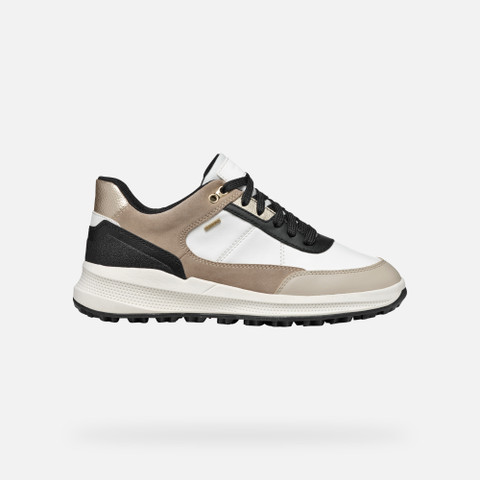 Waterproof trainers PG1X ABX WOMAN White/Light Taupe - image number 1 | GEOX